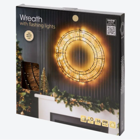 Zdjęcie Ten świecący wieniec z Action za 28 zł zrobi efekt wow w każdym wnętrzu! Prosty montaż, długi kabel, a migające lampki to hit #3