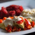 Kurczak curry z papryką i sosem musztardowym