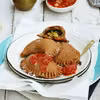 Pieczone pierożki pełnoziarniste z brokułami