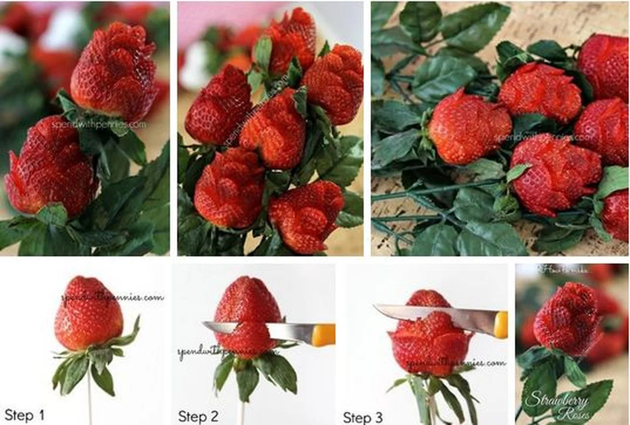 Dekoracje w truskawkach