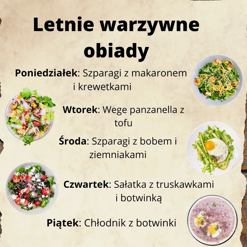 Menu na tydzień: Warzywne obiady na lato