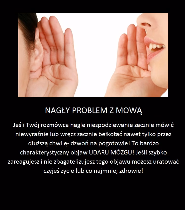 Jeśli nagle twój rozmówca zacznie bełkotać...