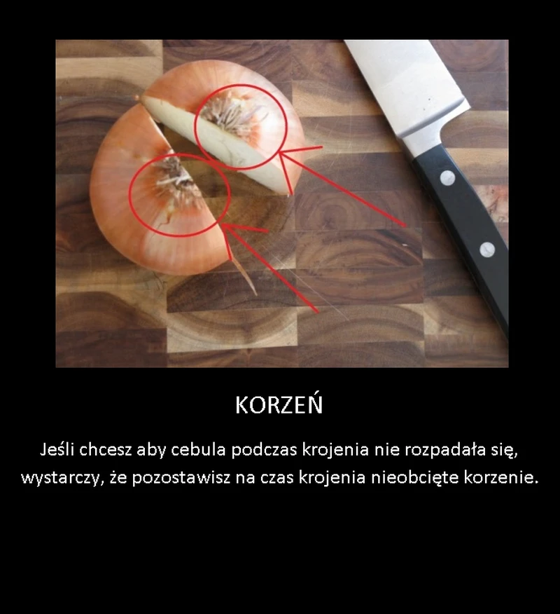 Cebulowy trik podczas krojenia