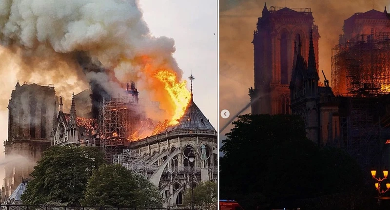 PŁONIE katedra NOTRE DAME. Runął dach, wnętrza nie da się uratować. Wielka strata dla Paryża
