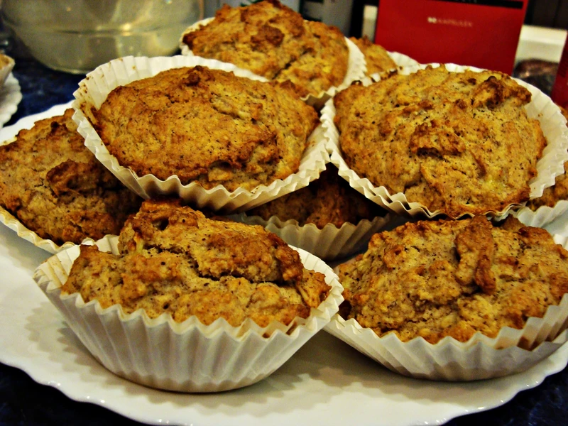Cynamonowo bananowe muffinki owsiane