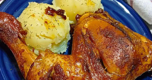 Ćwiartki kurczaka pieczone w sosie sojowym