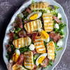 Sałatka ziemniaczana z halloumi i prosciutto