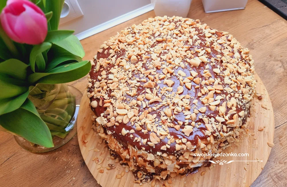 Tort Snickers - z orzeszkami i kajmakiem