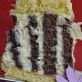 TORT ZEBRA, ŚMIETANKOWO - MIGDAŁOWY