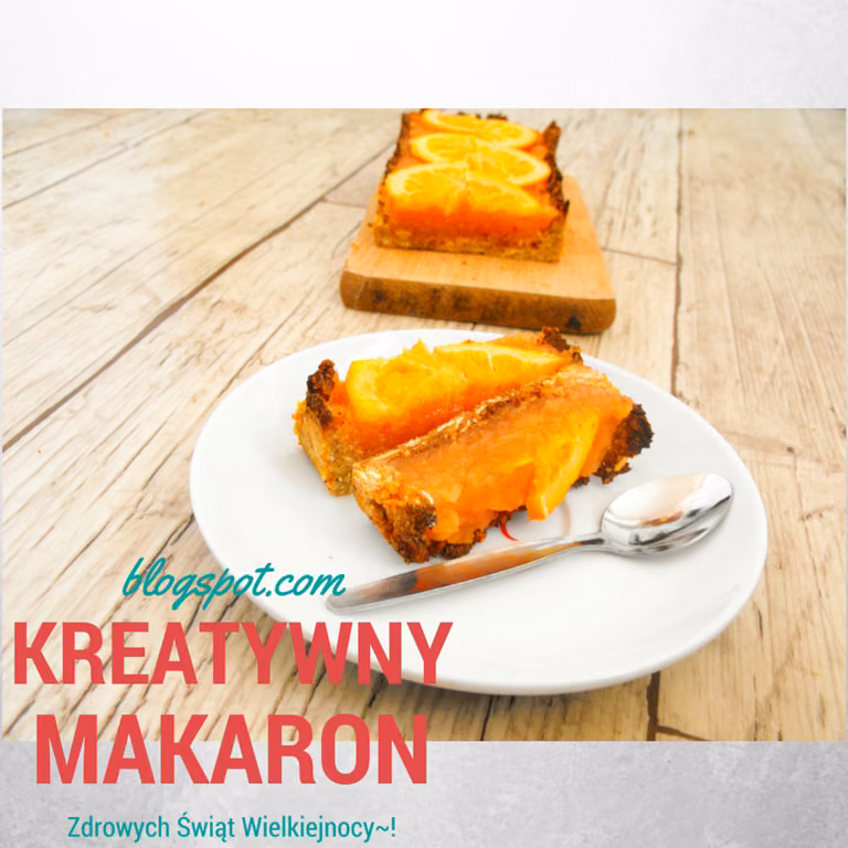 Zdrowy jabłkowo-pomarańczowy mazurek