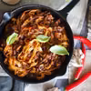 Makaron z pikantnym sosem BBQ