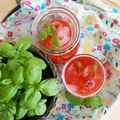 Kompot z rabarbaru z dodatkiem malin