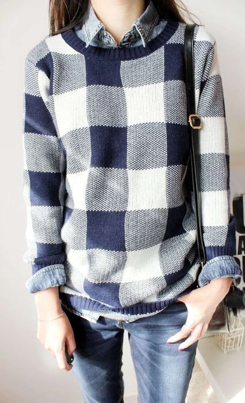 Sweter w kwadraty