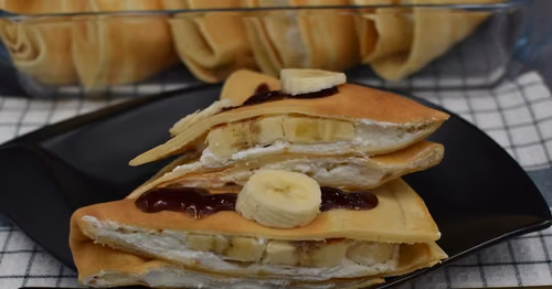Naleśniki z twarogiem i bananami