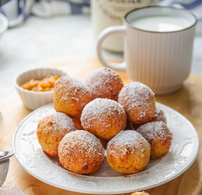 Mini pączki z twarogu