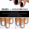 Biało-czarny manicure