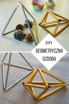 DIY Oryginalna, geometryczna ozdoba ze słomek