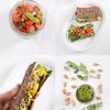 Odżywcze śniadanie. Surowe chlebki z pesto i salsą