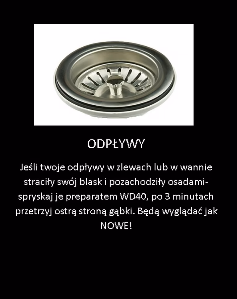 Usuń osady z odpływów!