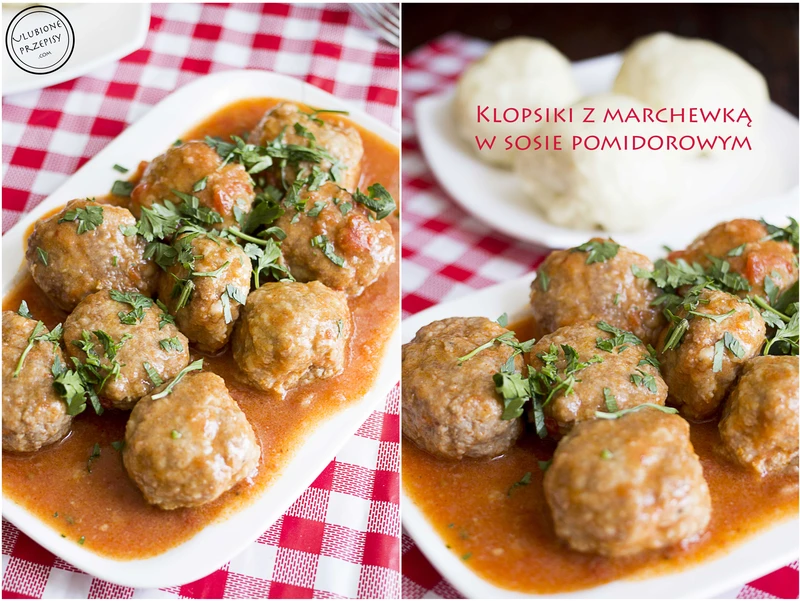 Klopsiki z marchewką w sosie pomidorowym