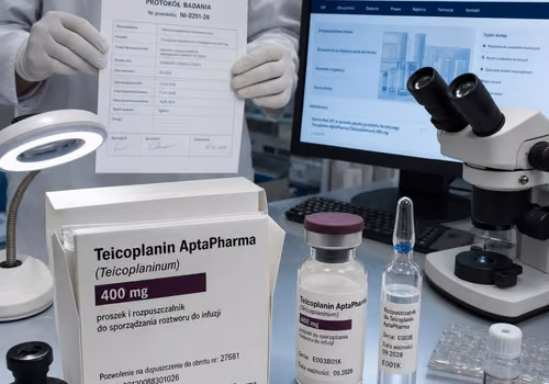 GIF wstrzymał obrót leku Teicoplanin AptaPharma 400 mg — decyzja krajowa i natychmiastowa wykonalność