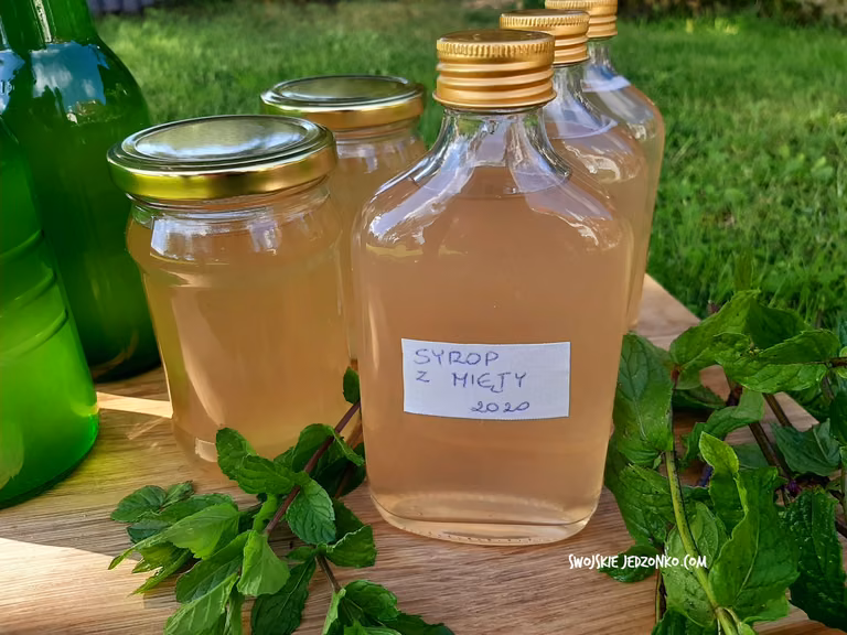 Syrop z mięty do słoików