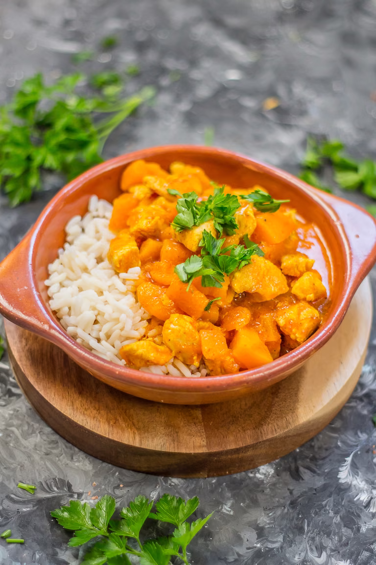 Curry z dyni i kurczaka