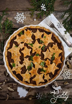 Tarta z grzybami i kiszoną kapustą