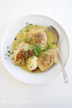 Kurczak w sosie winno-musztardowym