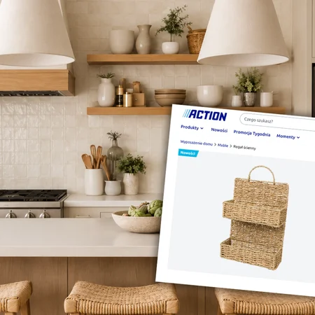 Ten regał z Action za 29,95 zł wygląda jak dekoracja z Pinteresta. Klienci już wykorzystują go w kuchni i łazience