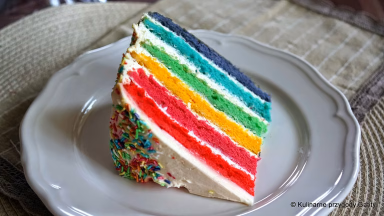 Tęczowy tort (rainbow cake)
