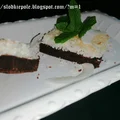 Pieczony kokos na brownie