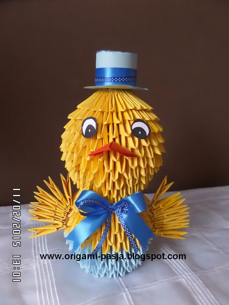 Kurczaki origami modułowe