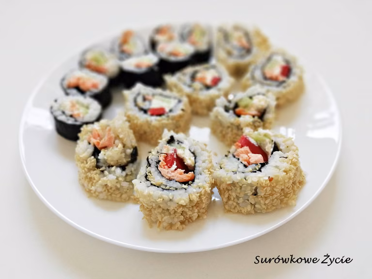 Robimy sushi w domu - uramaki czyli maki odwrotnie rolowane