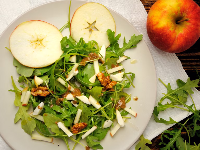 Jabłka + Rukola + Musztardowy Vinaigrette