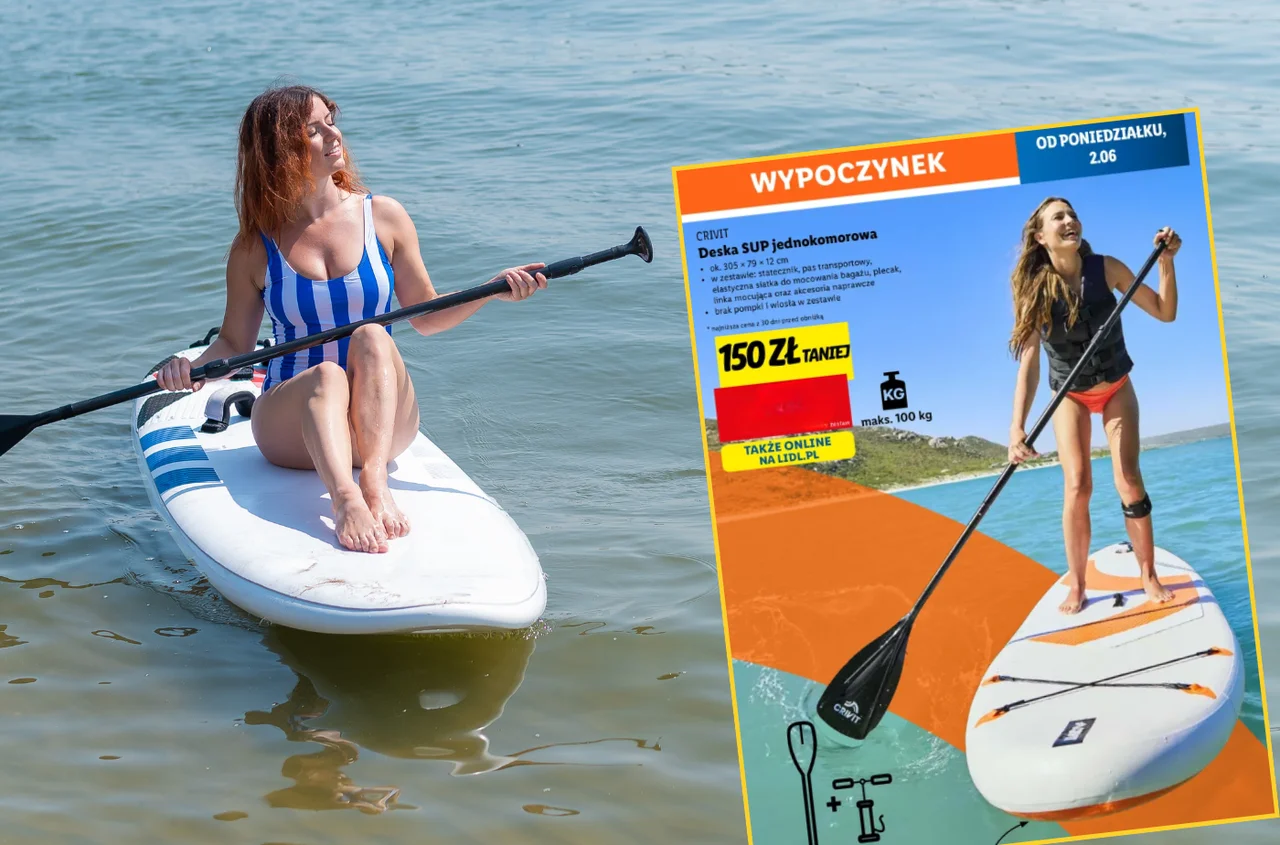 Popularny market sprzedaje deskę SUP za 499 zł! Promocja -150 zł od dziś i tylko w sklepach stacjonarnych