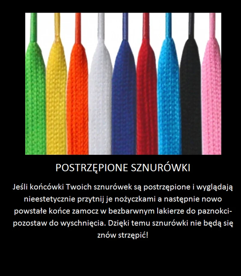 Sposób na postrzępione sznurówki