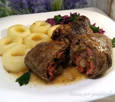 Rolada, kluski śląskie i modra kapusta czyli śląski obiad