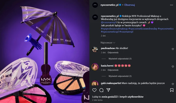 Zdjęcie Ta limitowana kolekcja rozchodzi się błyskawicznie! NYX x Wednesday już w Rossmannie! #1