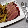 Kacze piersi w sosie żurawinowo*wiśniowym