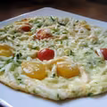 Omlet z cukinią i pomidorami