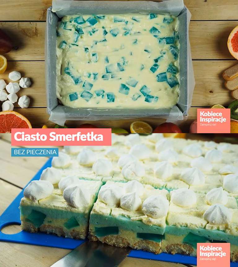 Ciasto Smerfetka - BEZ PIECZENIA