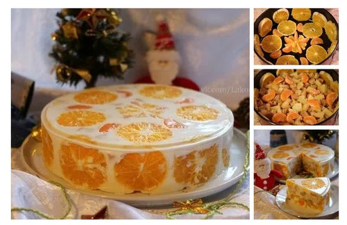 Pomarańcze w śniegu- ciasto