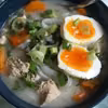 Zupa koperkowa z makaronem ryżowym a'la ramen