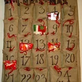 własnoręcznie zrobiony i uszyty kalendarz adwentowy