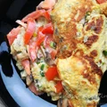 Omlet z pieczarkami i pomidorem