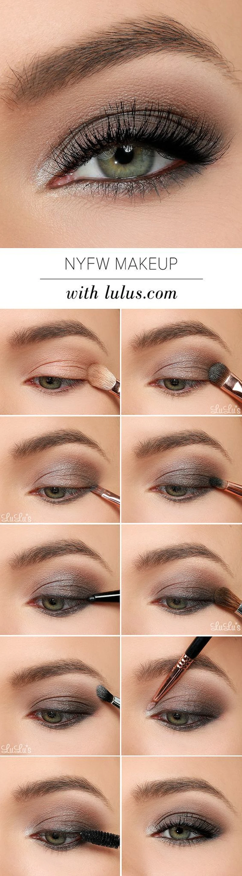 Grafitowo brązowe smokey eye