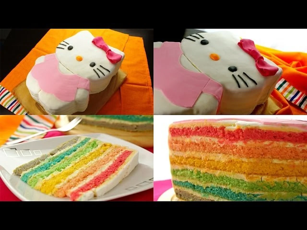 Tort Hello Kitty Tęczowy