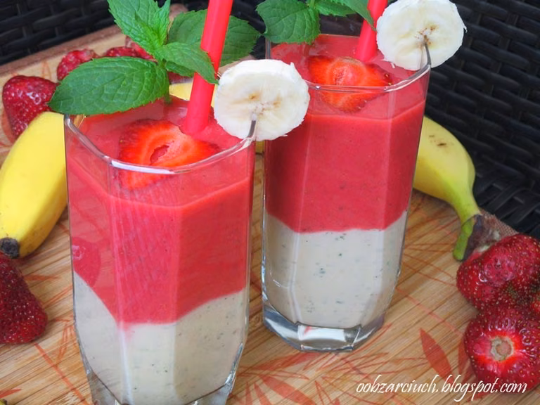Koktajl truskawkowo-bananowy