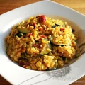 Risotto z cukinią i pomidorami